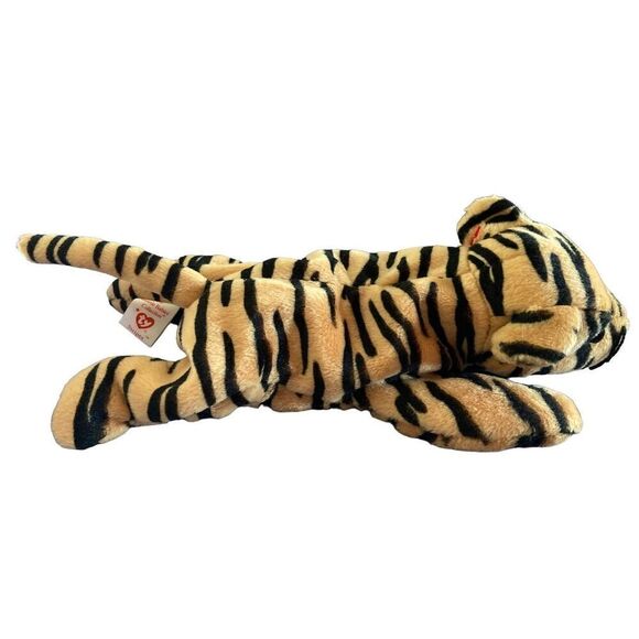 Stripes the Tiger PVC Ty 1995 Beanie Baby Plush Collectible Nostalgia Stuffed An - Picture 10 of 10